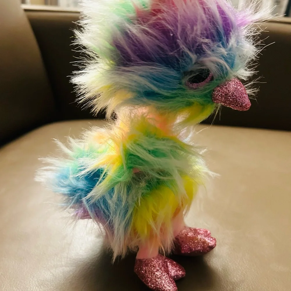 BEANIE BOOS ASHA THE COLORFUL OSTRICH 8 INCH PLUSH
